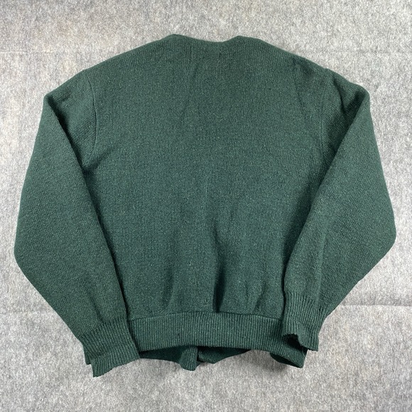 True Vintage Rob Scot Cardigan Sweater Medium Green Wool Alpaca Cobain 60s USA - Picture 8 of 10